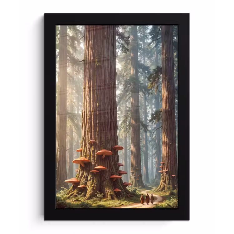 Bilder mit Rahmen - Wald – Bäume – Natur - Bos - Bomen - Natuur fotolijst zwart zonder passe partout klein
