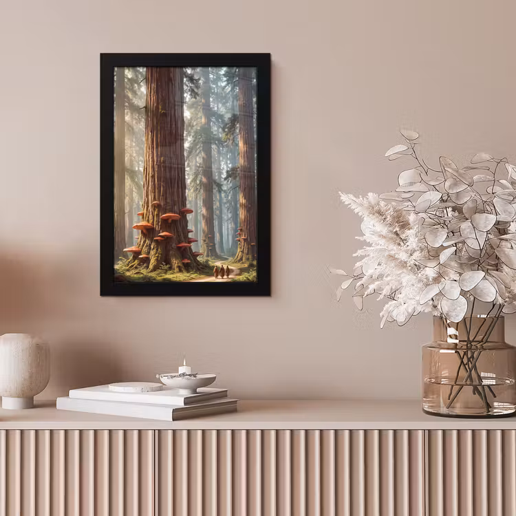 Bilder mit Rahmen - Wald – Bäume – Natur - Bos - Bomen - Natuur fotolijst zwart zonder passe partout klein