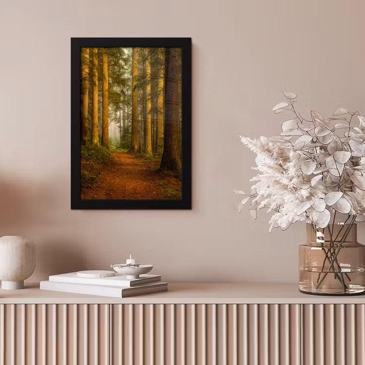 Bos - Natuur - Bomen - Landschap - Bladeren fotolijst zwart zonder passe partout klein -sfeer5