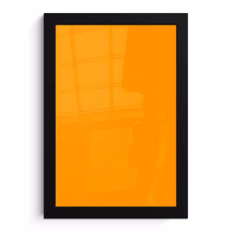 Warm - Ochre - Oranje fotolijst zwart zonder passe partout klein 224 -3d
