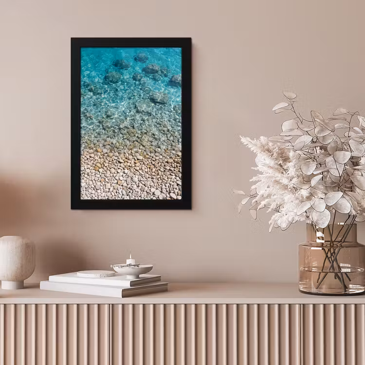 Water - Kiezels - Natuur - Levendig - Turkoois fotolijst zwart zonder passe partout klein -sfeer5