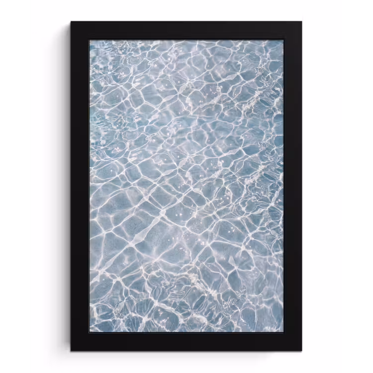 Water - Reflectie - Zonlicht fotolijst zwart zonder passe partout klein -3d