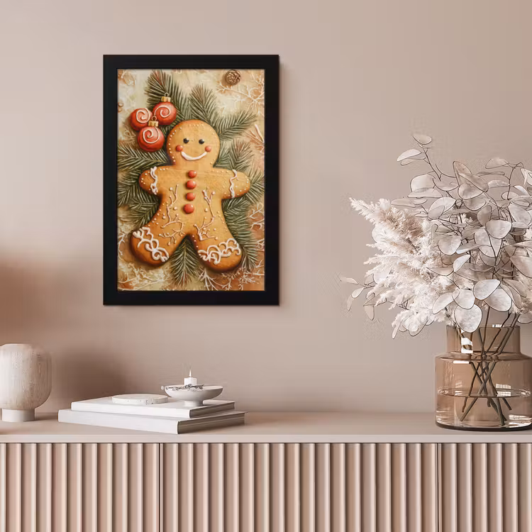 Kerstmis - Koekje - Poppetje - Speculaas fotolijst zwart zonder passe partout klein -sfeer5