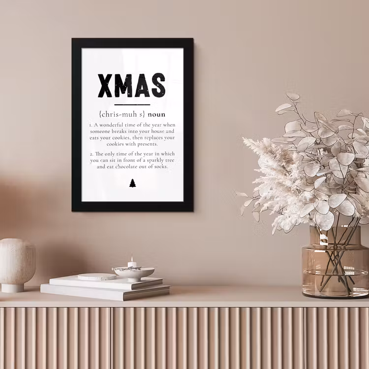 Kerst - Wit - Xmas - Quotes - Feestdagen fotolijst zwart zonder passe partout klein -sfeer5