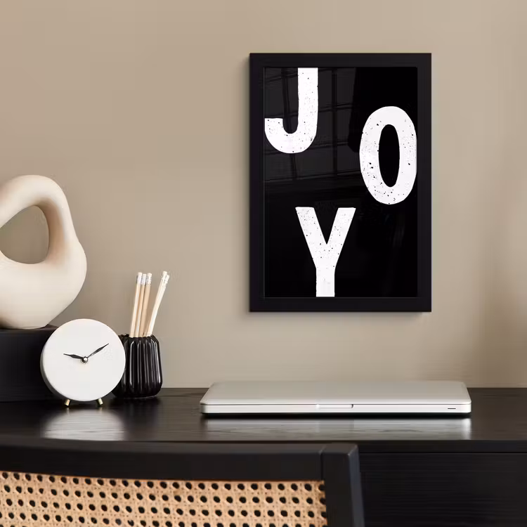 Kerstmis - Quotes - Joy - Zwart - Feest fotolijst zwart zonder passe partout klein -sfeer1