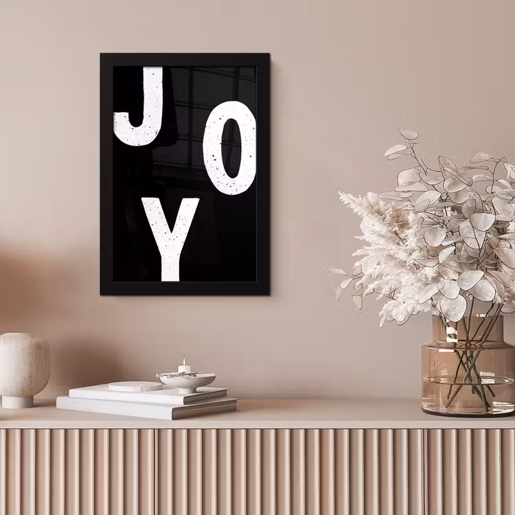 Kerstmis - Quotes - Joy - Zwart - Feest fotolijst zwart zonder passe partout klein -sfeer5