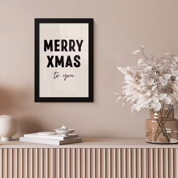 Kerst - Quotes - Merry xmas - Feestdagen - Zwart fotolijst zwart zonder passe partout klein -sfeer5