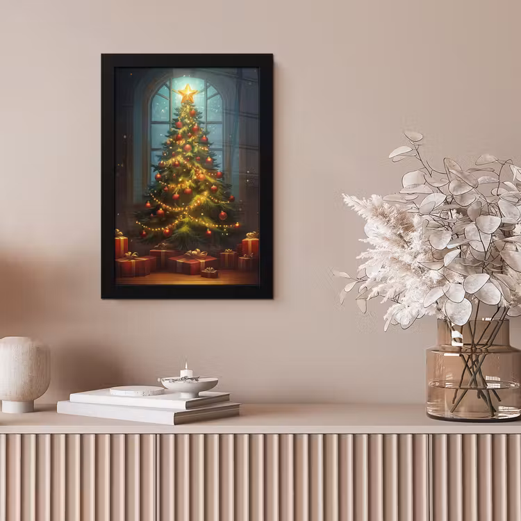 Kerstboom - Cadeau - Kerst - Winter fotolijst zwart zonder passe partout klein -sfeer5