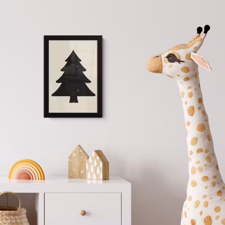 Kerstboom - Zwarte kerstboom - Boom - Japandi fotolijst zwart zonder passe partout klein -usfeer4_kinderkamer