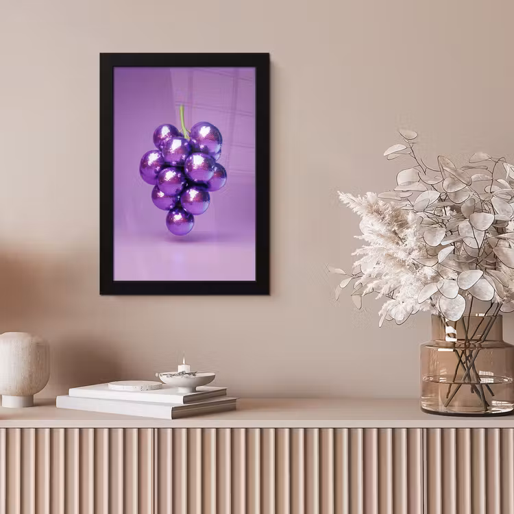Druif - Disco - Glitter - Paars fotolijst zwart zonder passe partout klein -sfeer5
