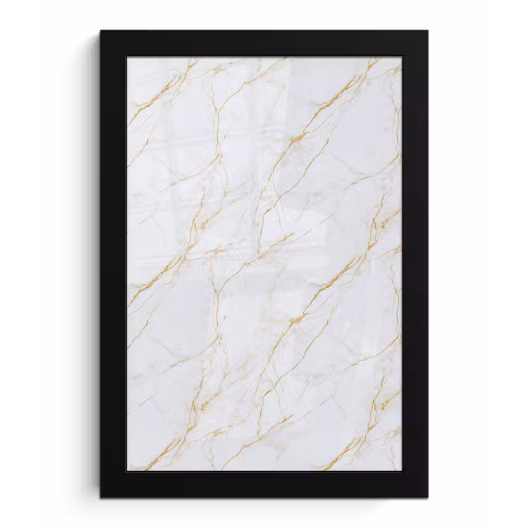 Wit - Marmer - Goud - Luxueus fotolijst zwart zonder passe partout klein 224 -3d