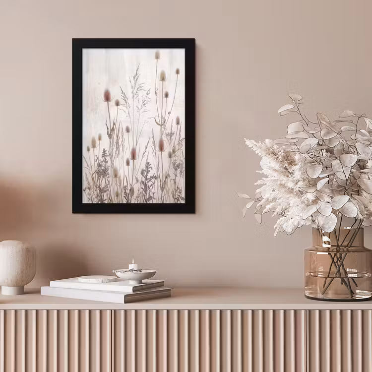 Weidebloemen - Design - Sepia fotolijst zwart zonder passe partout klein -sfeer5