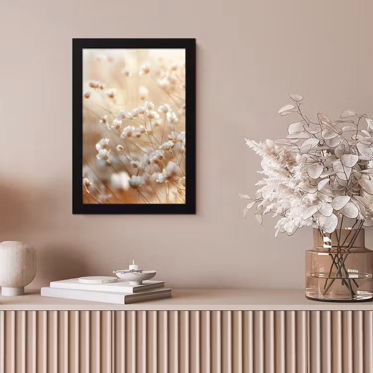 Wilde - Bloemen - Wit fotolijst zwart zonder passe partout klein -sfeer5