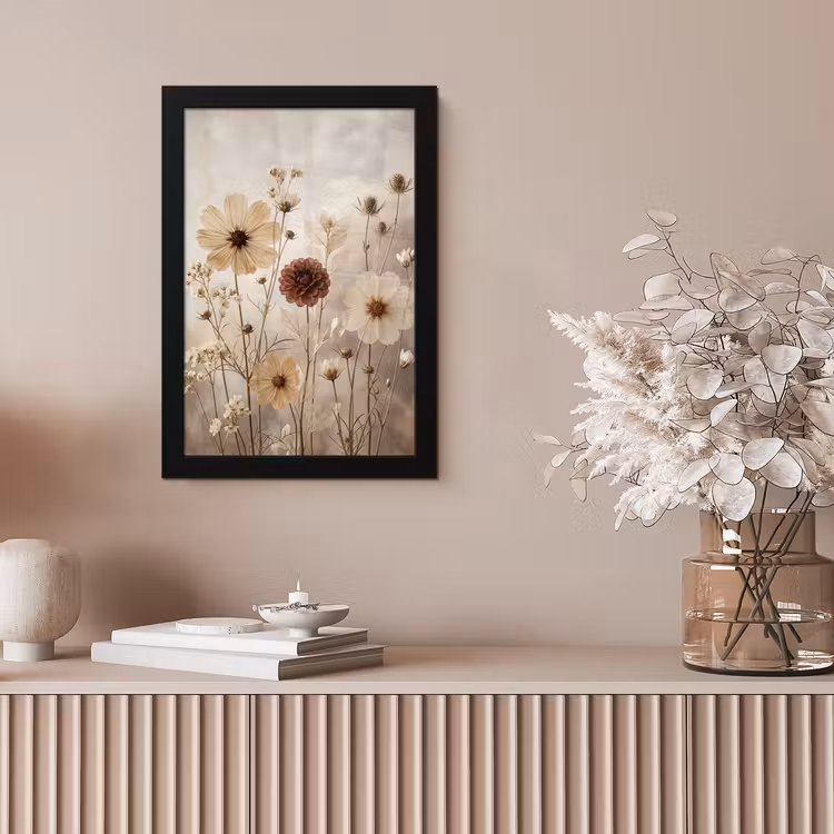 Wilde bloemen - Botanisch - Vintage - Natuur - Rustiek fotolijst zwart zonder passe partout klein -sfeer5