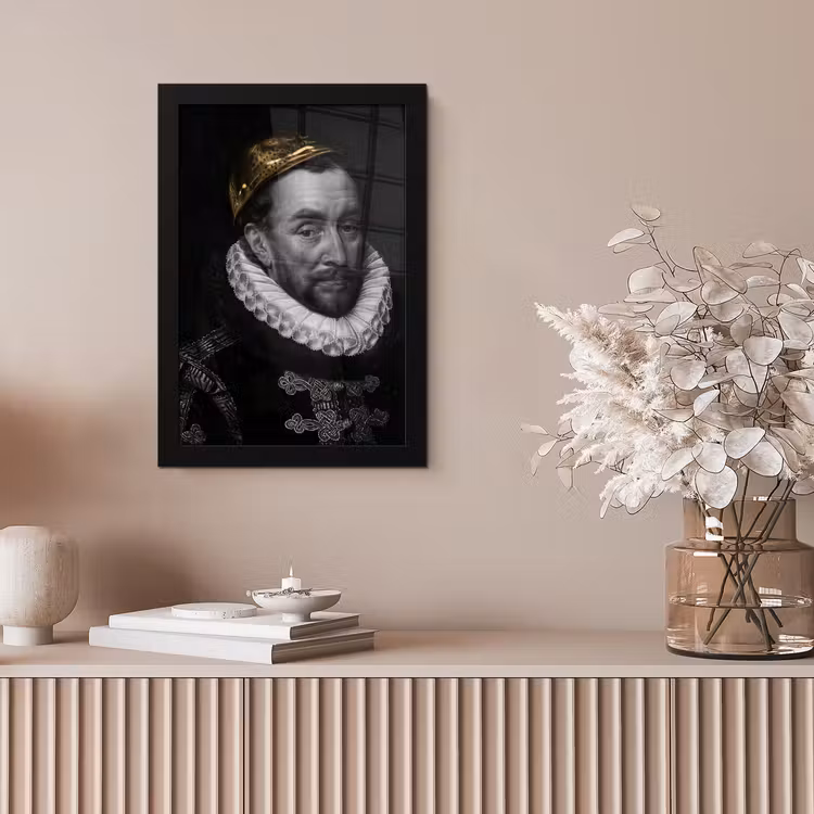 Willem van Oranje - Adriaen Thomasz - Goud fotolijst zwart zonder passe partout klein -sfeer5