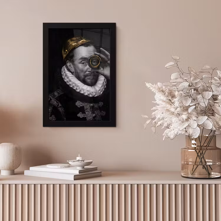 Willem van Oranje - Adriaen Thomasz - Goud - Lens fotolijst zwart zonder passe partout klein -sfeer5