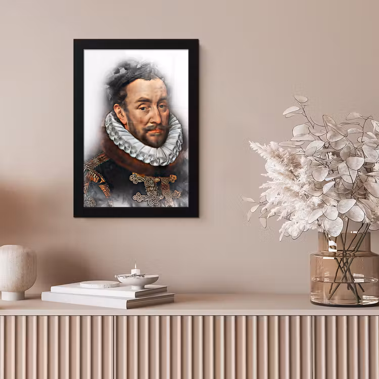 Willem van Oranje - Adriaen Thomasz - Rook fotolijst zwart zonder passe partout klein -sfeer5