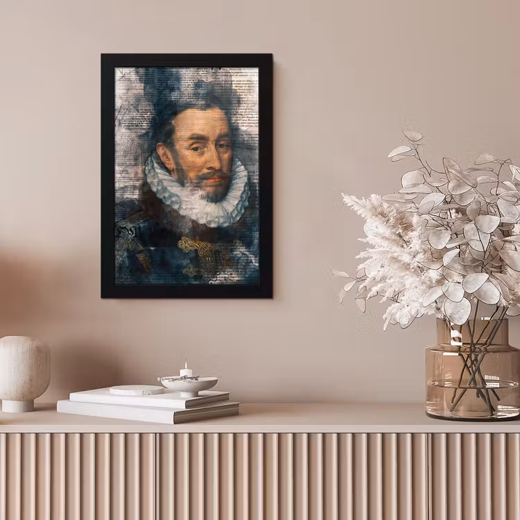 Willem van Oranje - Adriaen Thomasz - Krant fotolijst zwart zonder passe partout klein -sfeer5