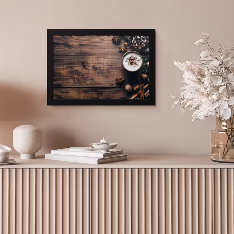 Winter - Houtlook - Stilleven fotolijst zwart zonder passe partout klein -sfeer5