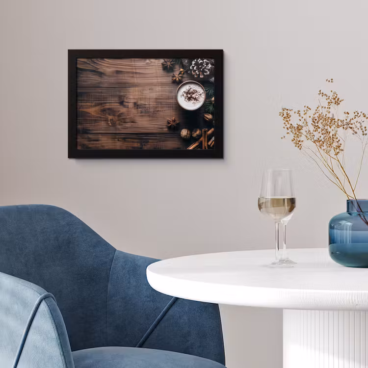 Winter - Houtlook - Stilleven fotolijst zwart zonder passe partout klein -sfeer4