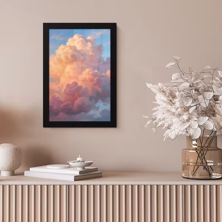 Wolken - Lucht - Natuur - Abstract - Kleurrijk fotolijst zwart zonder passe partout klein -sfeer5