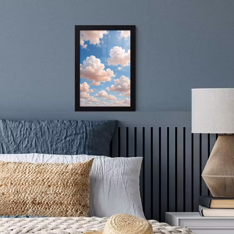 Wolken - Hemel - Natuur - Licht - Blauw fotolijst zwart zonder passe partout klein -sfeer3
