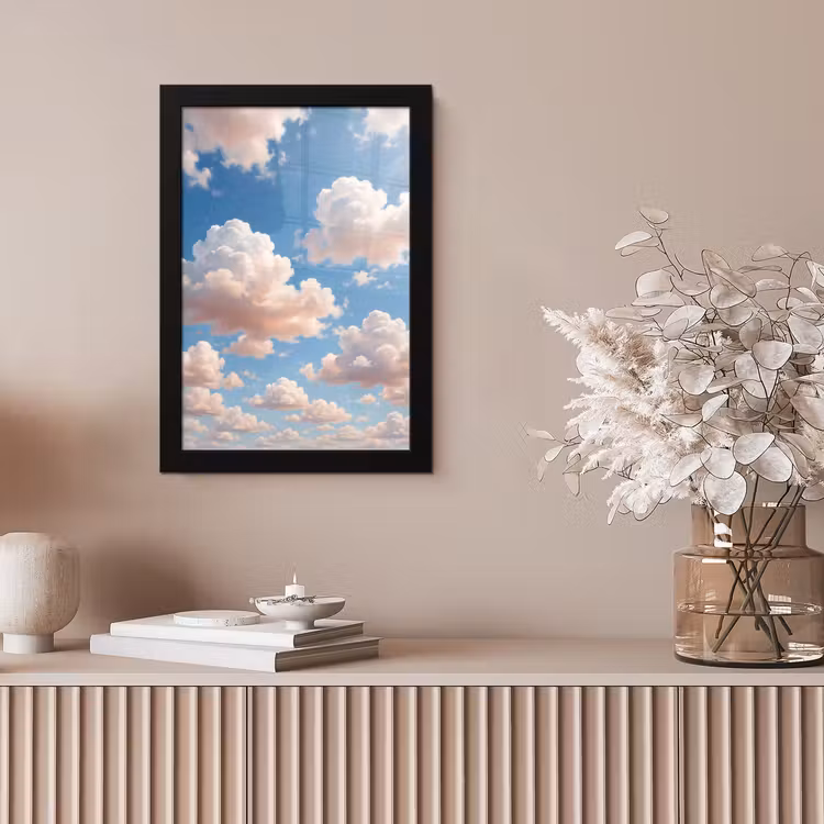 Wolken - Hemel - Natuur - Licht - Blauw fotolijst zwart zonder passe partout klein -sfeer5