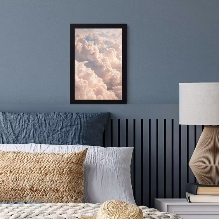 Wolken - Zonsondergang - Natuur - Pastel - Roze fotolijst zwart zonder passe partout klein -sfeer3