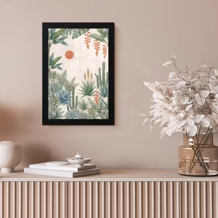 Woestijn - Planten - Groen fotolijst zwart zonder passe partout klein -sfeer5