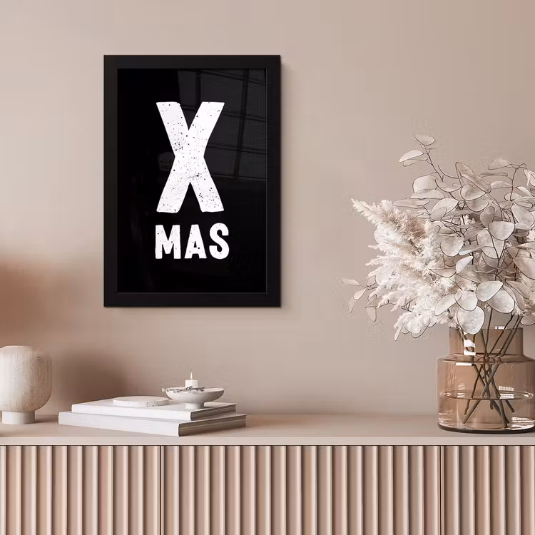 Xmas - Kerst - Zwart - Vintage - Quotes fotolijst zwart zonder passe partout klein -sfeer5
