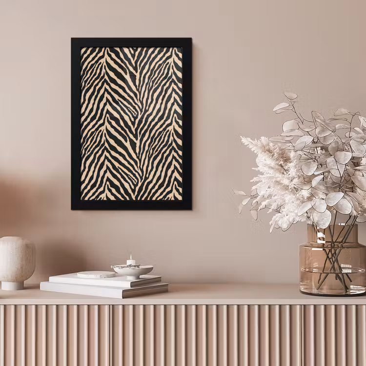 Zebra - Klassiek - Zwart fotolijst zwart zonder passe partout klein 224 -sfeer5