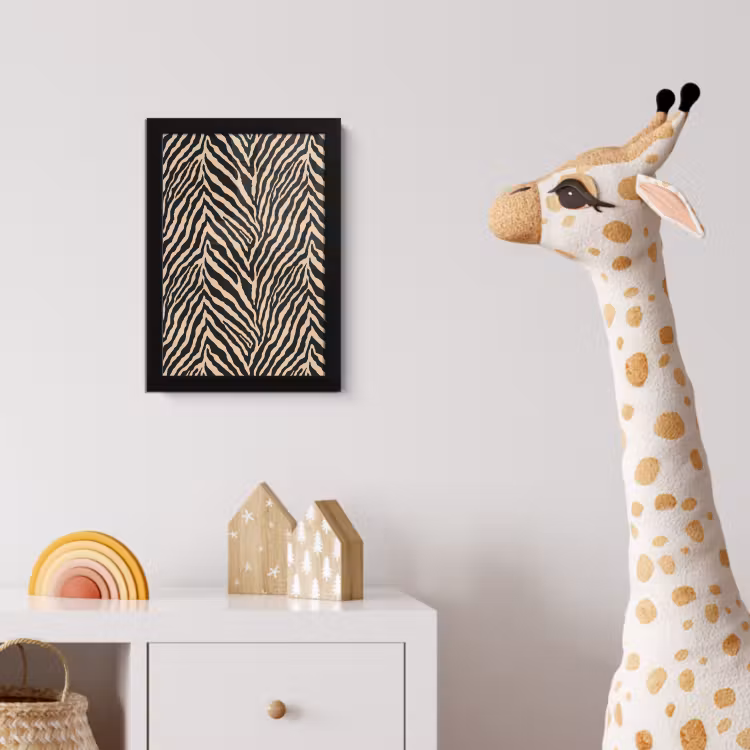 Zebra - Klassiek - Zwart fotolijst zwart zonder passe partout klein 224 -usfeer4_kinderkamer