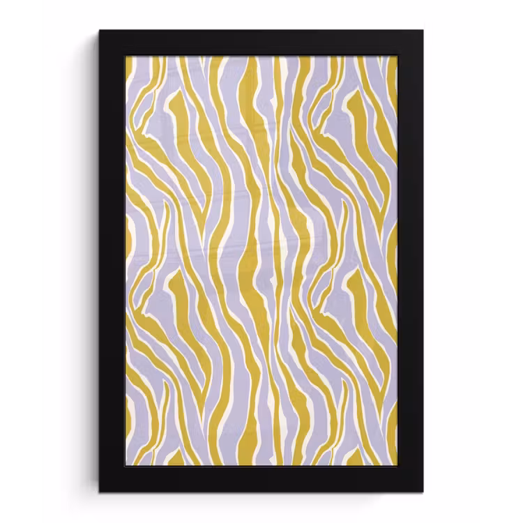 Zebra - Modern - Meerkleurig fotolijst zwart zonder passe partout klein 224 -3d