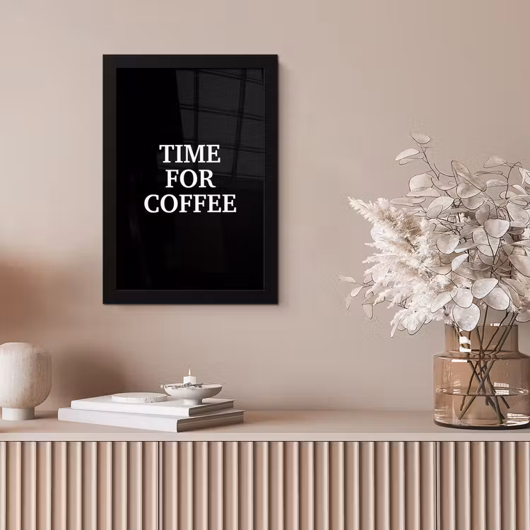Quotes - Letters - Koffie - Zwart fotolijst zwart zonder passe partout klein -sfeer5