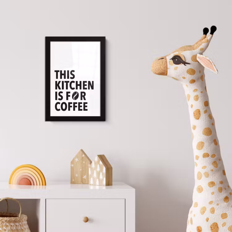 Quotes - Koffie - Bonen - Modern fotolijst zwart zonder passe partout klein -usfeer4_kinderkamer