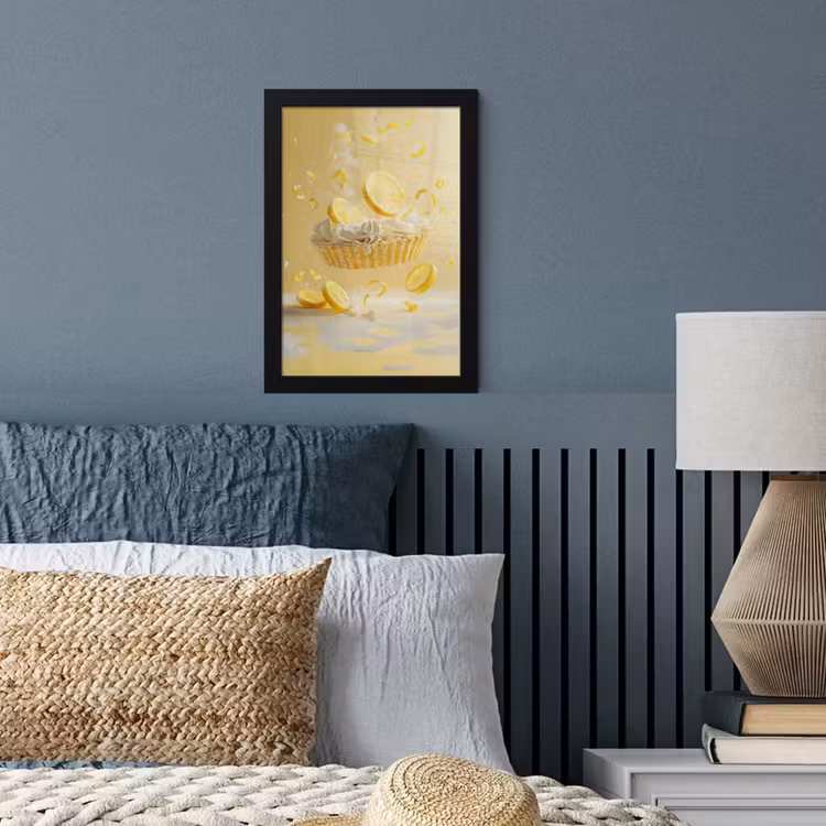 Citroen - Taart - Eten - Geel fotolijst zwart zonder passe partout klein -sfeer3