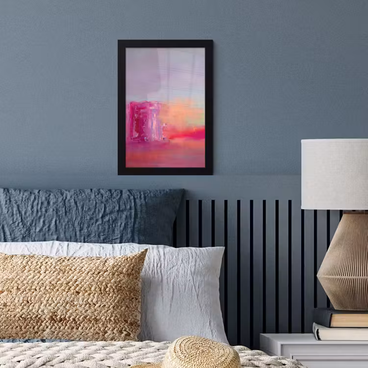 Abstract - Kleuren - Modern - Roze fotolijst zwart zonder passe partout klein -sfeer3