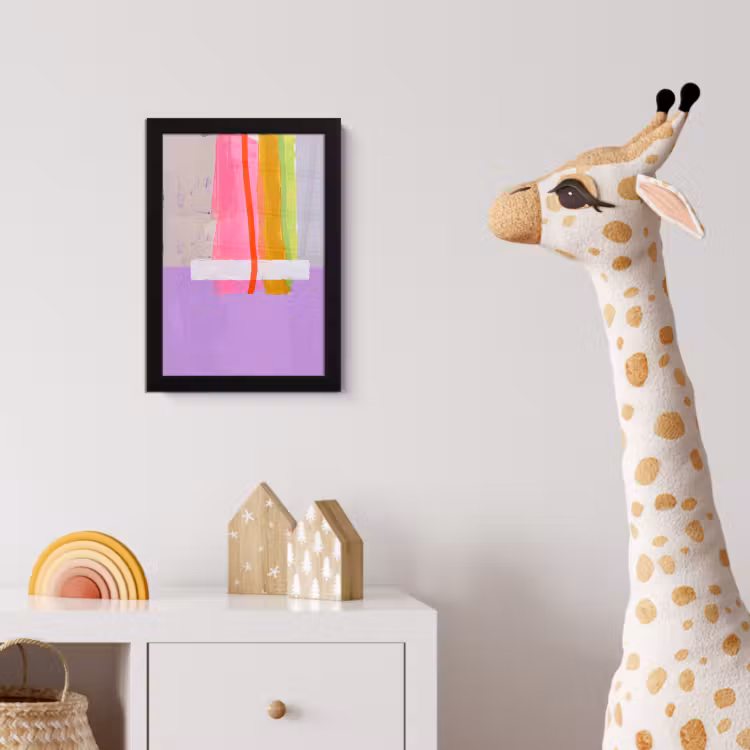 Abstract - Kleurrijk - Vormen - Modern - Kunst fotolijst zwart zonder passe partout klein -usfeer4_kinderkamer