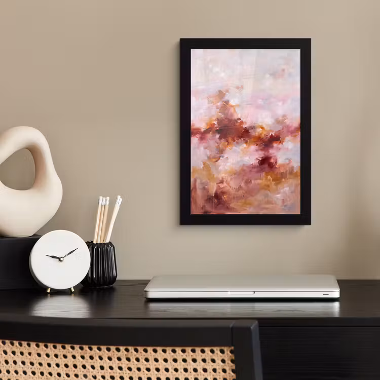 Abstract - Kleurrijk - Kunst - Modern - Roze-Rood fotolijst zwart zonder passe partout klein -sfeer1
