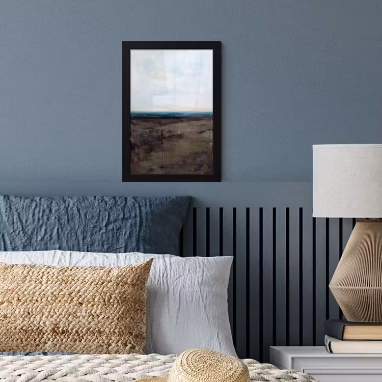 Abstract - Landschap - Horizon - Blauw - Modern fotolijst zwart zonder passe partout klein -sfeer3