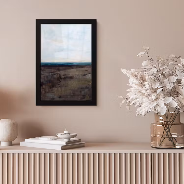 Abstract - Landschap - Horizon - Blauw - Modern fotolijst zwart zonder passe partout klein -sfeer5