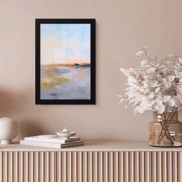 Abstract - Landschap - Horizon - Modern - Kleurrijk fotolijst zwart zonder passe partout klein -sfeer5