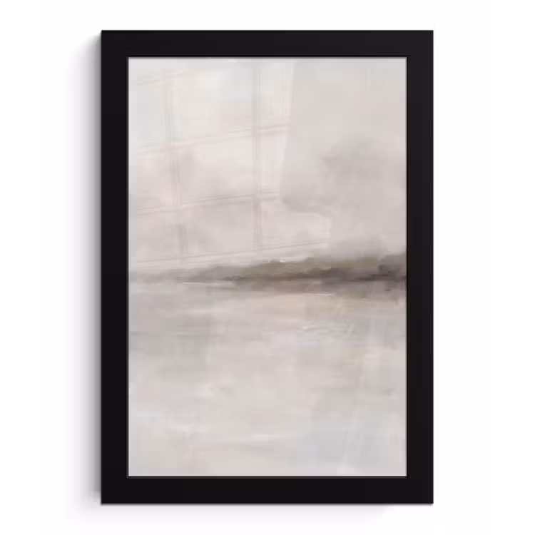 Abstract - Landschap - Nevel - Modern - Grijs fotolijst zwart zonder passe partout klein -3d