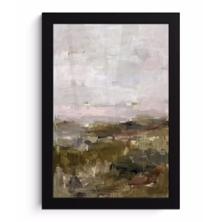 Abstract - Gelaagd - Kunst - Modern - Grijs-Groen fotolijst zwart zonder passe partout klein -3d