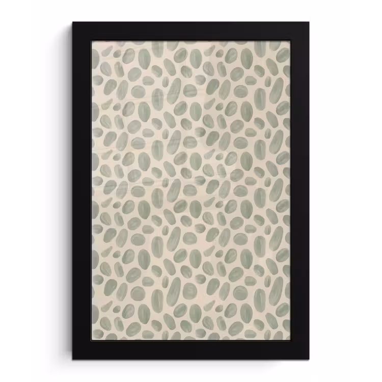 Abstract - Patroon - Organisch - Groen - Modern fotolijst zwart zonder passe partout klein -3d
