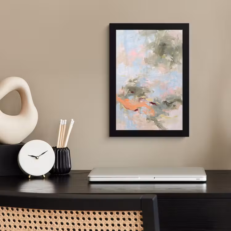 Abstract - Borstelstreken - Kunst - Modern - Pastel fotolijst zwart zonder passe partout klein -sfeer1