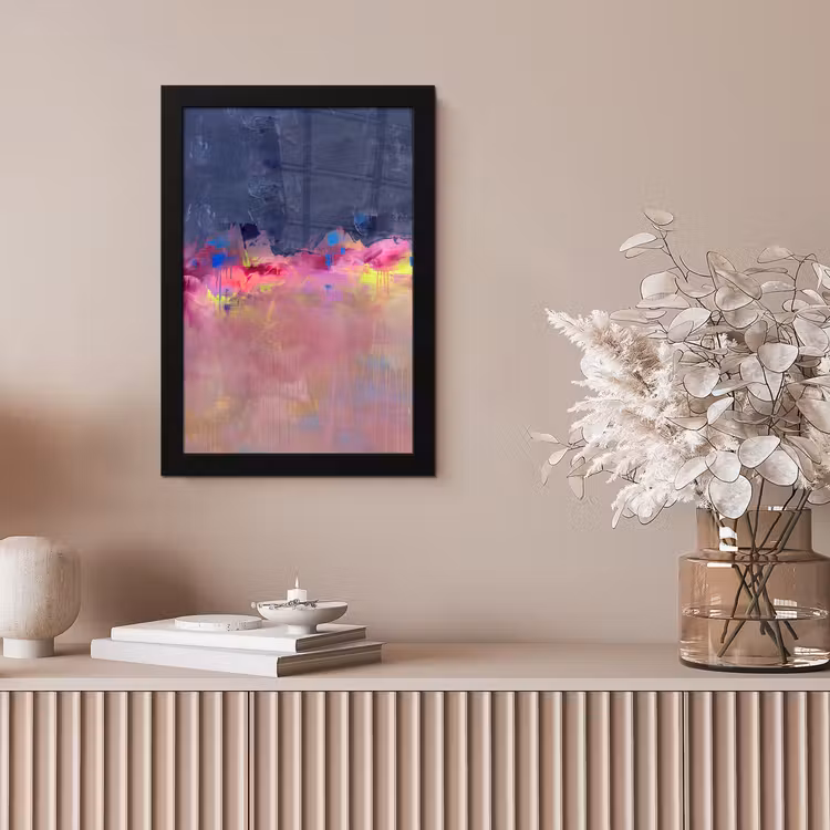 Abstract - Textuur - Kleuren - Modern - Roze fotolijst zwart zonder passe partout klein -sfeer5