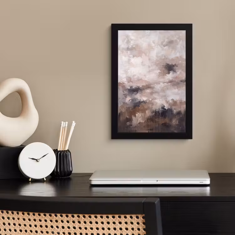 Abstract - Textuur - Kunst - Modern - Beige fotolijst zwart zonder passe partout klein -sfeer1