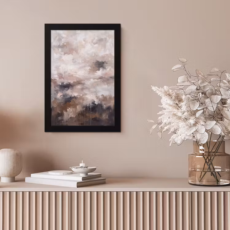 Abstract - Textuur - Kunst - Modern - Beige fotolijst zwart zonder passe partout klein -sfeer5