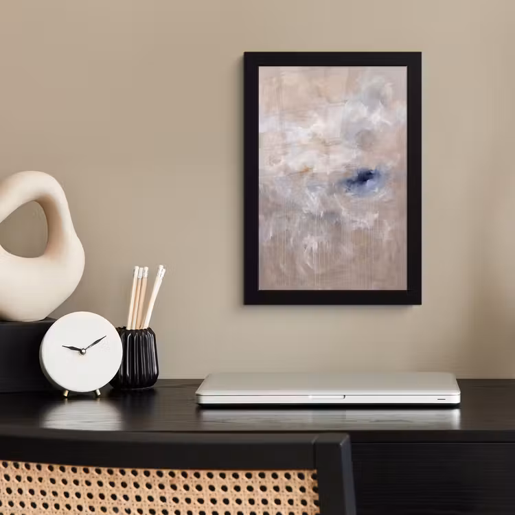 Abstract - Wolken - Sfeer - Modern - Beige fotolijst zwart zonder passe partout klein -sfeer1